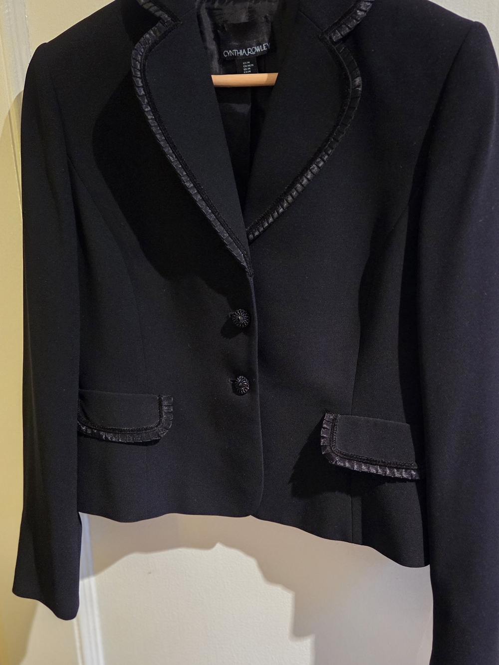 Cynthia Rowley Black Tailored Jacket